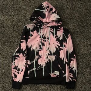 Wesc Pink and Black Palm Tree Sweater